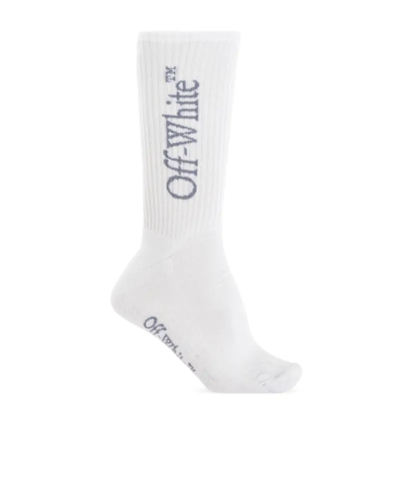 Off-White Logo Intarsia Knit Socks