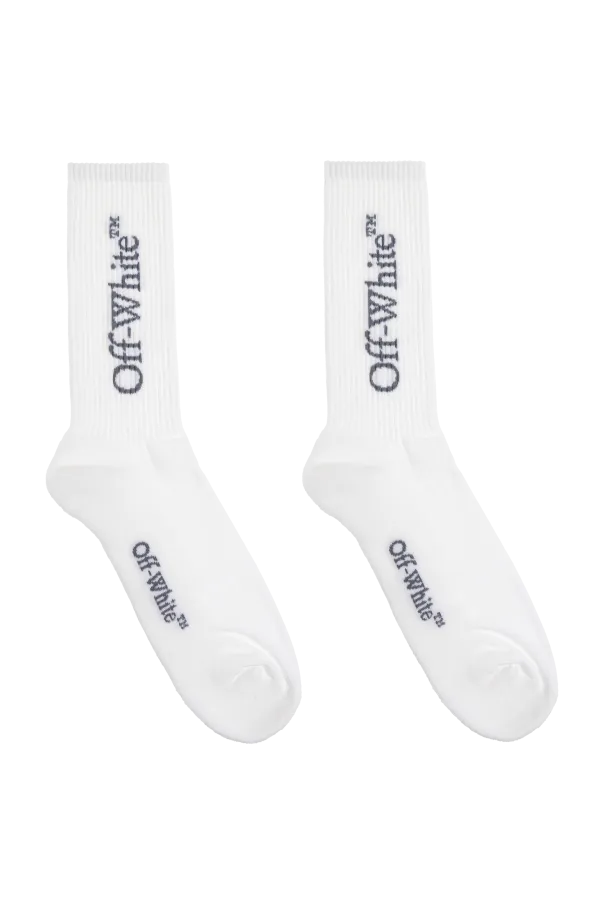 Off-White Logo Intarsia Knit Socks