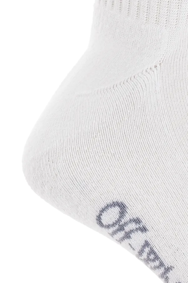 Off-White Logo Intarsia Knit Socks