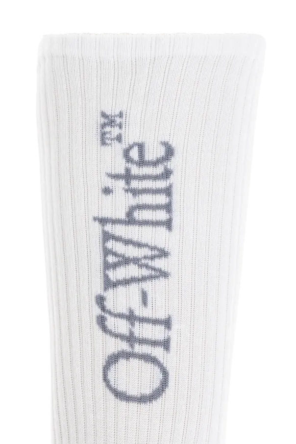 Off-White Logo Intarsia Knit Socks