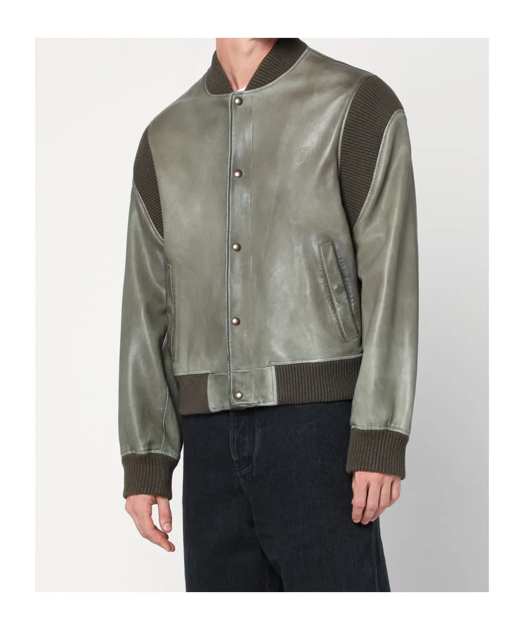 Debossed-Logo Bomber Jacket