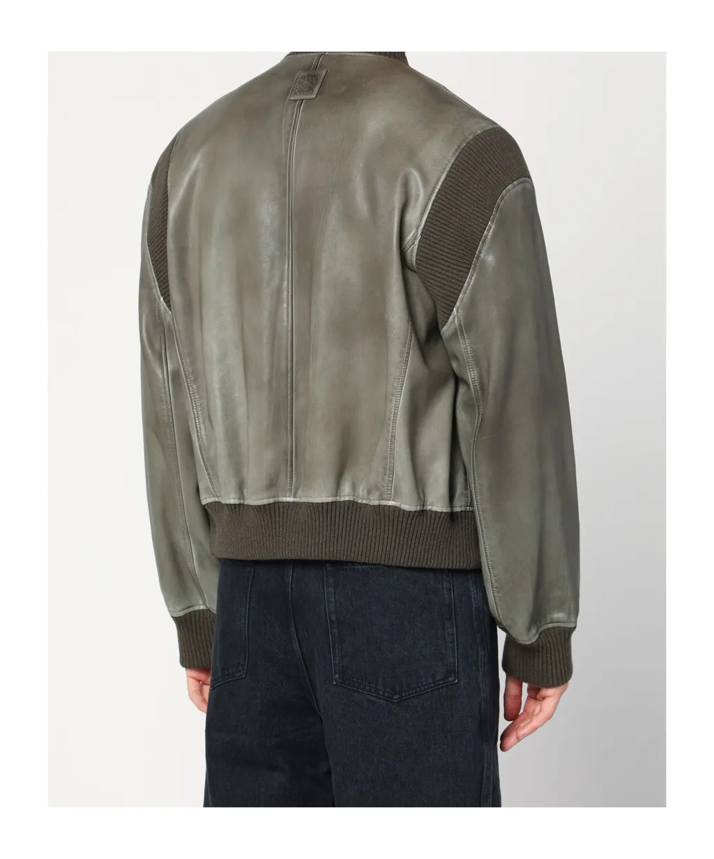 Debossed-Logo Bomber Jacket