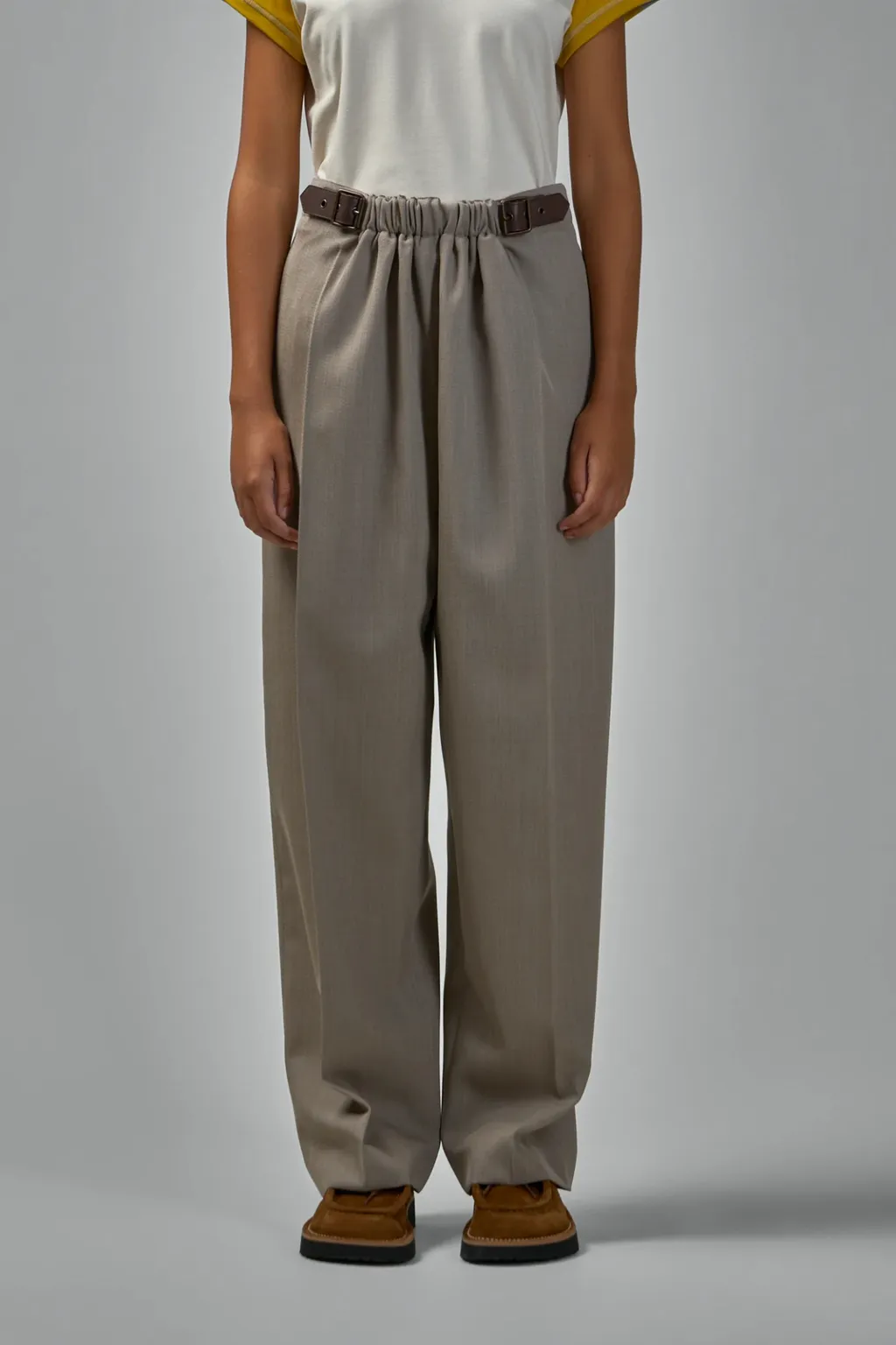 Loewe Pressed Crease Belted Trousers