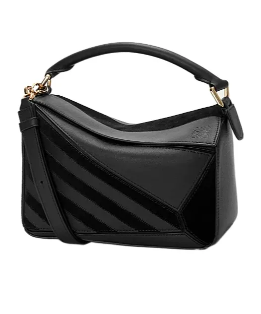 Puzzle Suede Clutch Bag