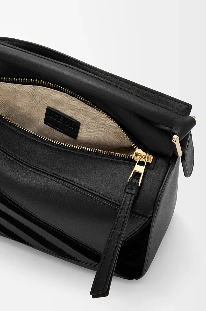 Puzzle Suede Clutch Bag