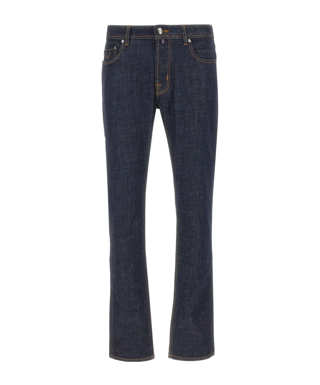 Jacob Cohen Logo Patch Slim-Fit Jeans