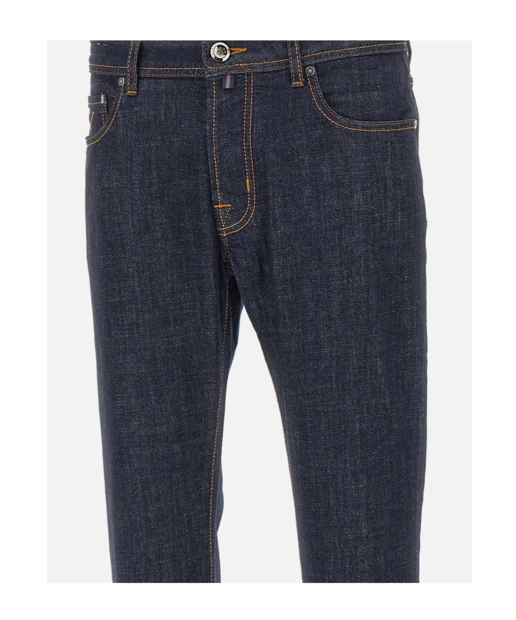 Jacob Cohen Logo Patch Slim-Fit Jeans