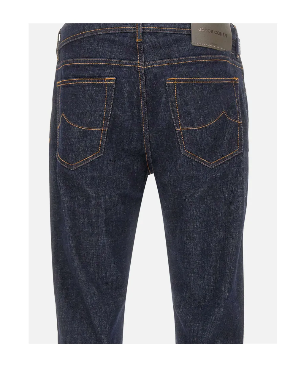 Jacob Cohen Logo Patch Slim-Fit Jeans