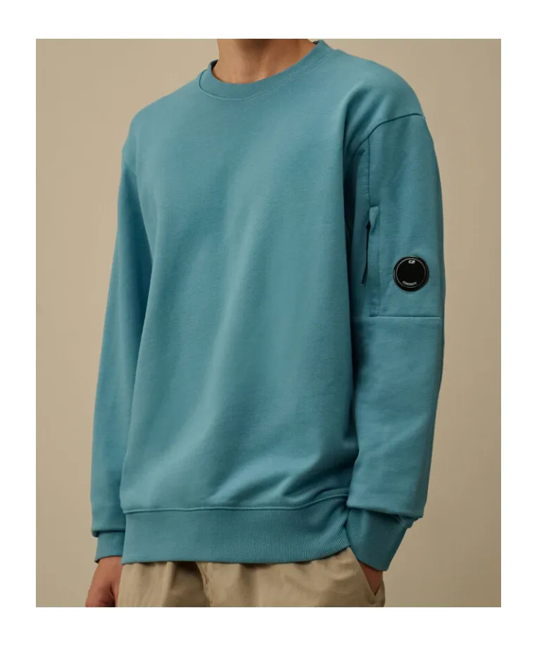 C.P. Company Diagonal Raised Fleece Crewneck Lens Sweatshirt