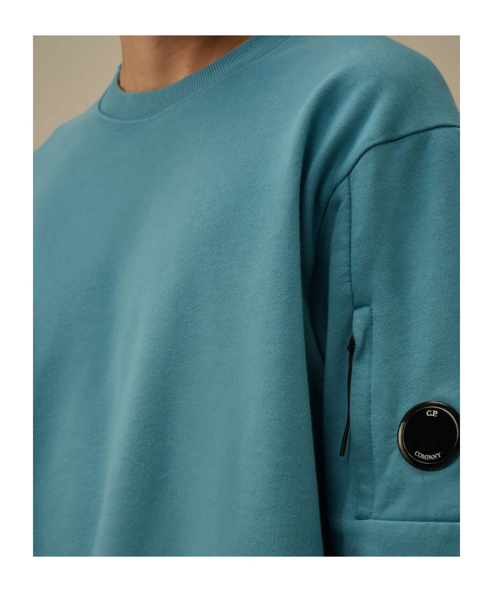 C.P. Company Diagonal Raised Fleece Crewneck Lens Sweatshirt