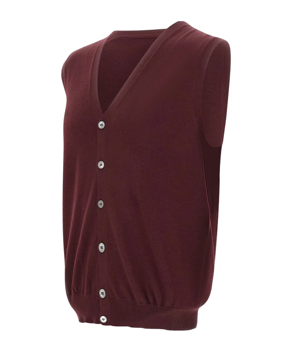 Sleeveless Knitted Cardigan