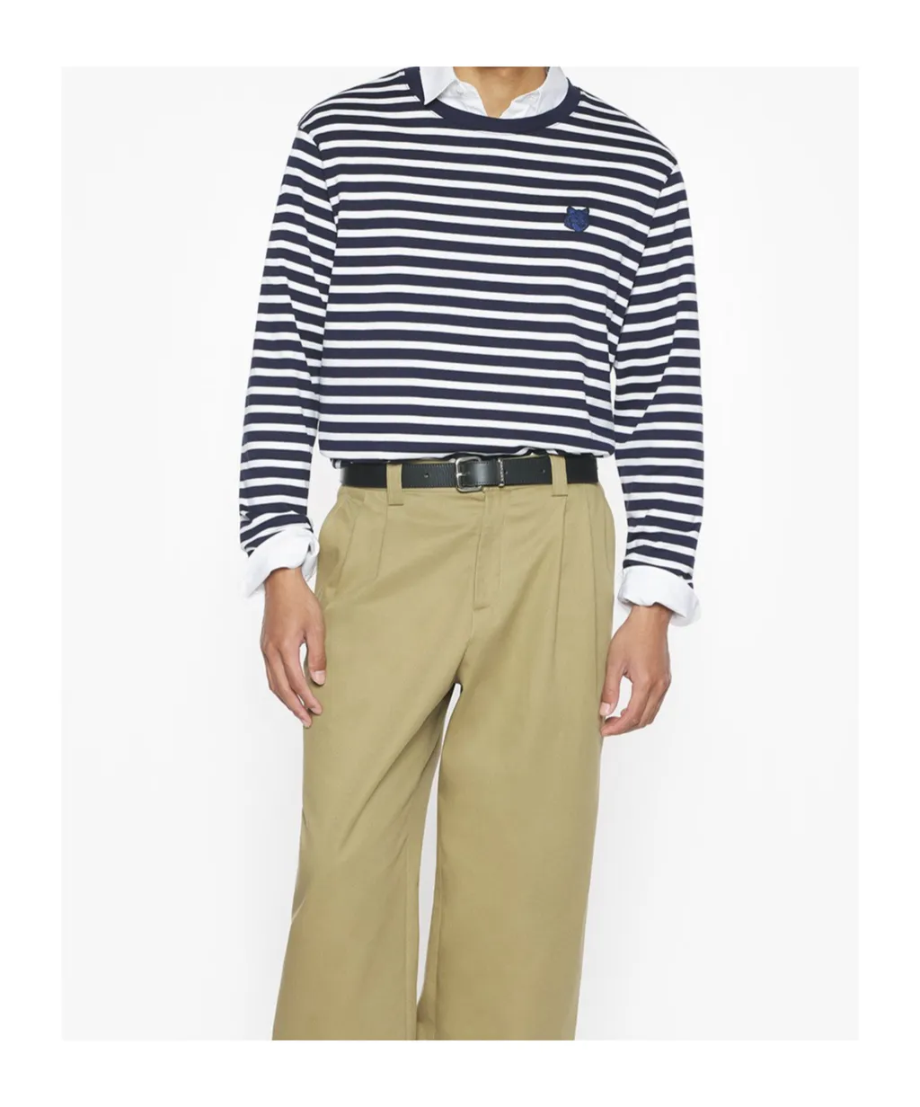 Maison Kitsun Fox Head Long-Sleeved T-Shirt