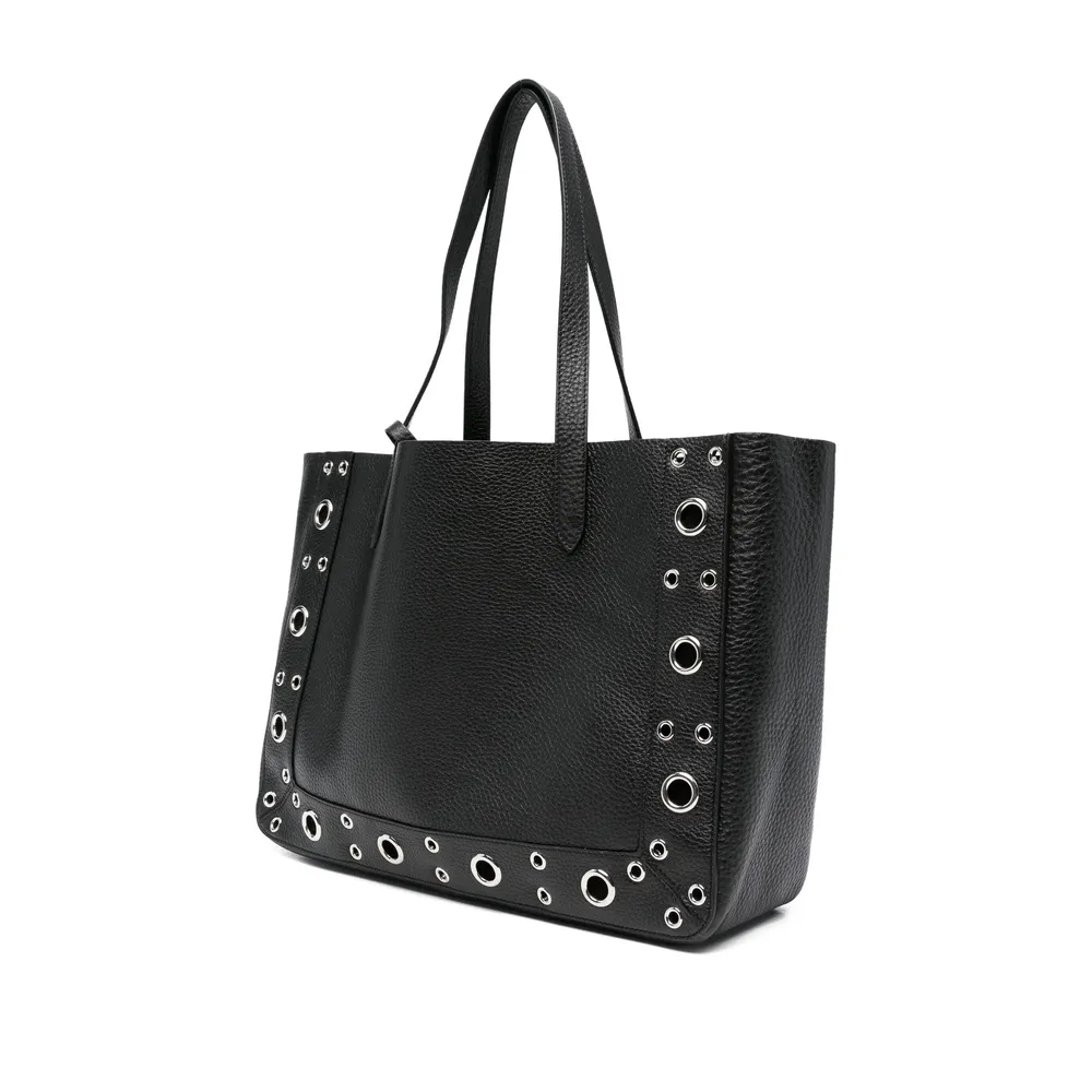 Studded Leather Tote Bag