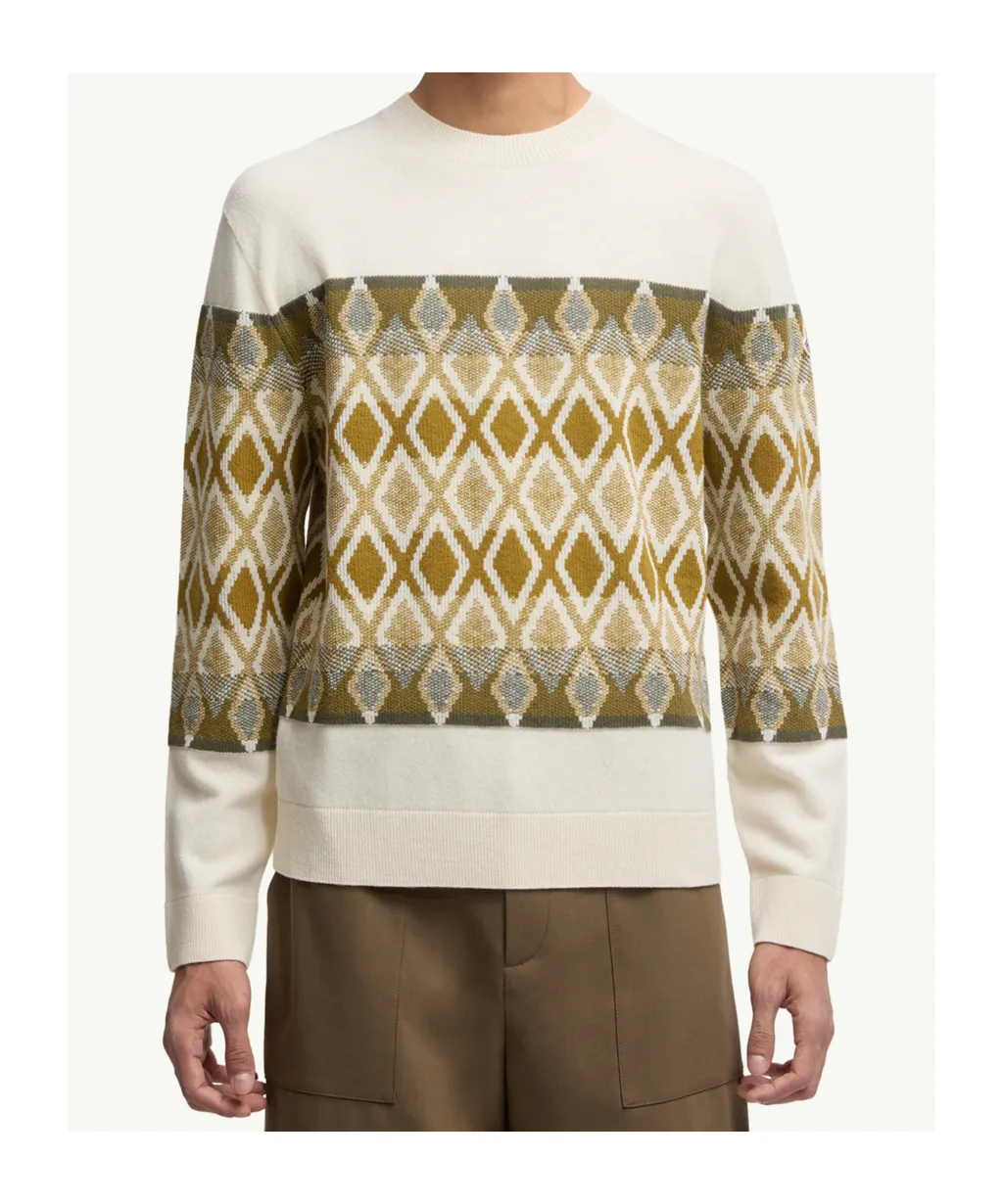 Rhombus Pattern Wool Sweater