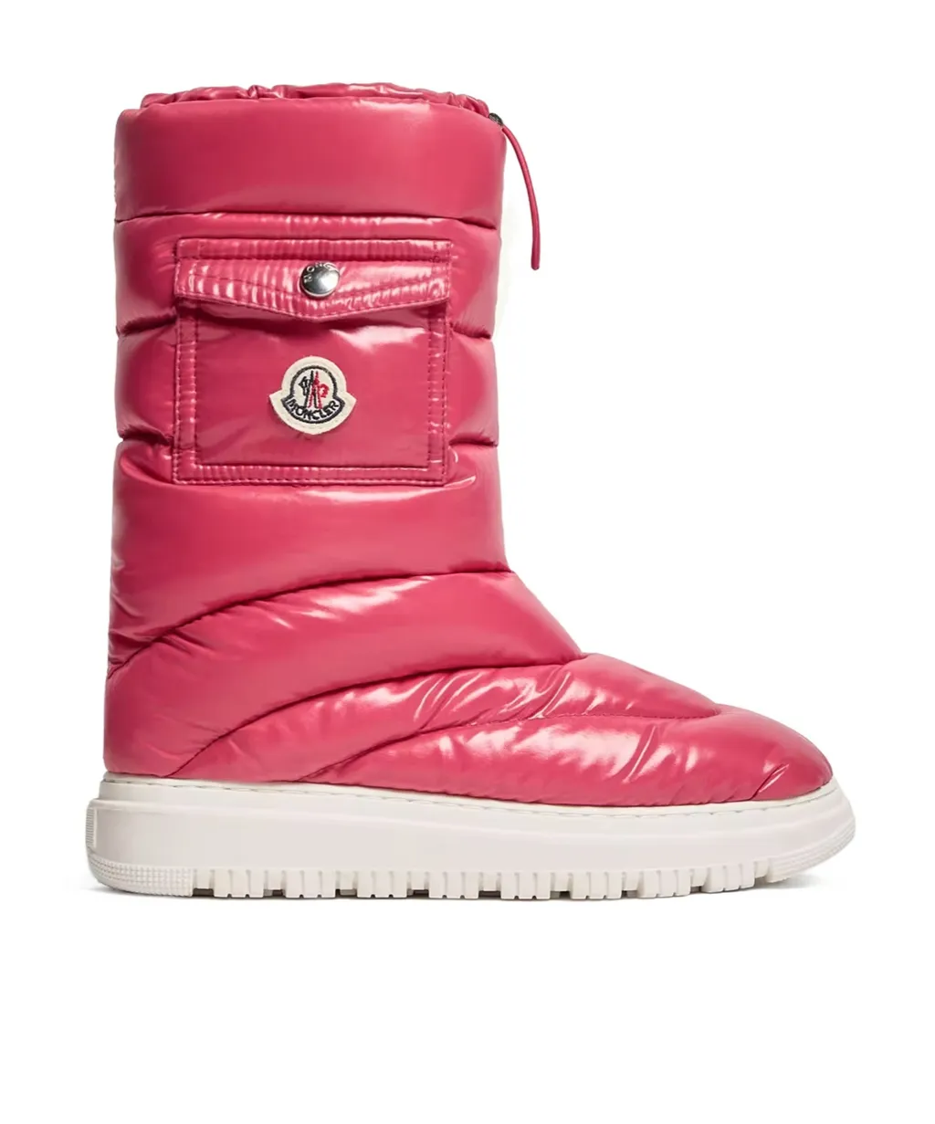 Moncler Enfant Gaia Logo Patch Padded Snow Boots