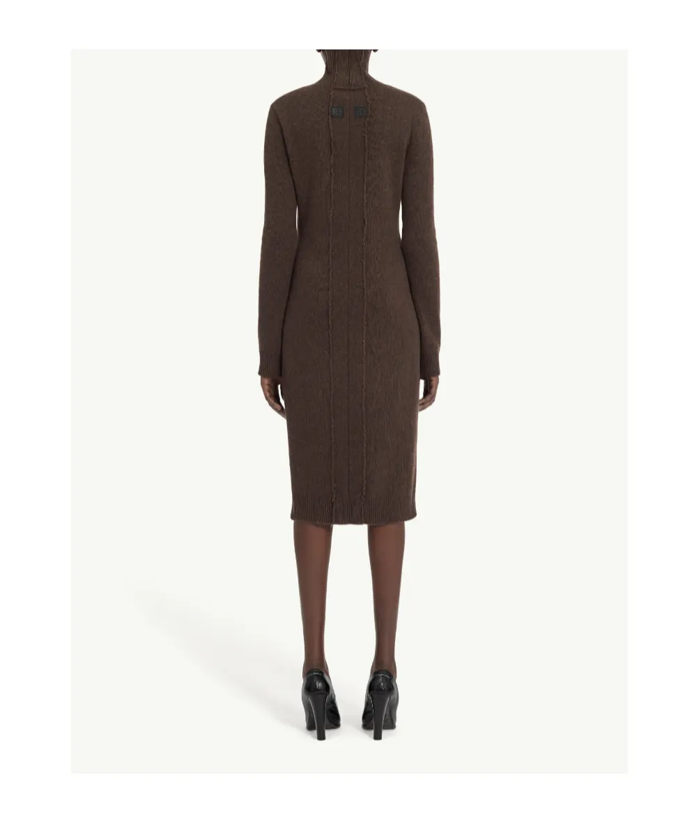 Mm6 Maison Margiela High Neck Long Sleeved Dress