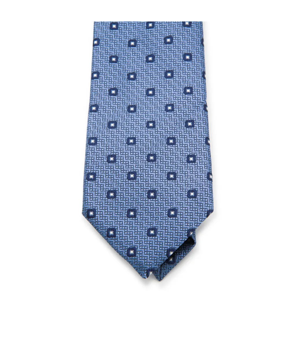 Zegna Jacquard Geometric Floral Tie