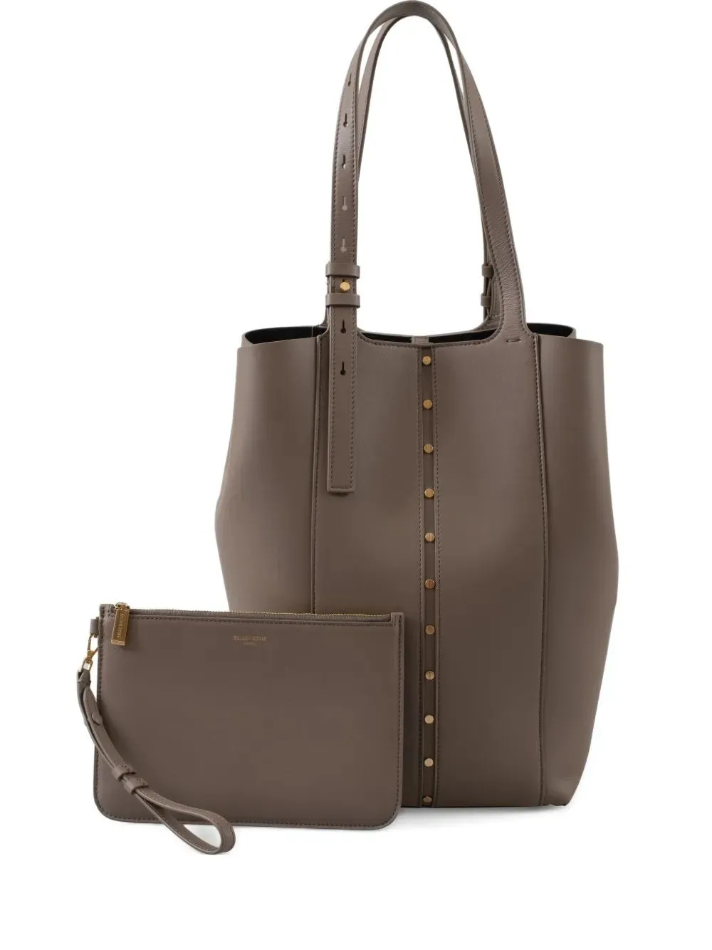 Studded Leather Tote Bag