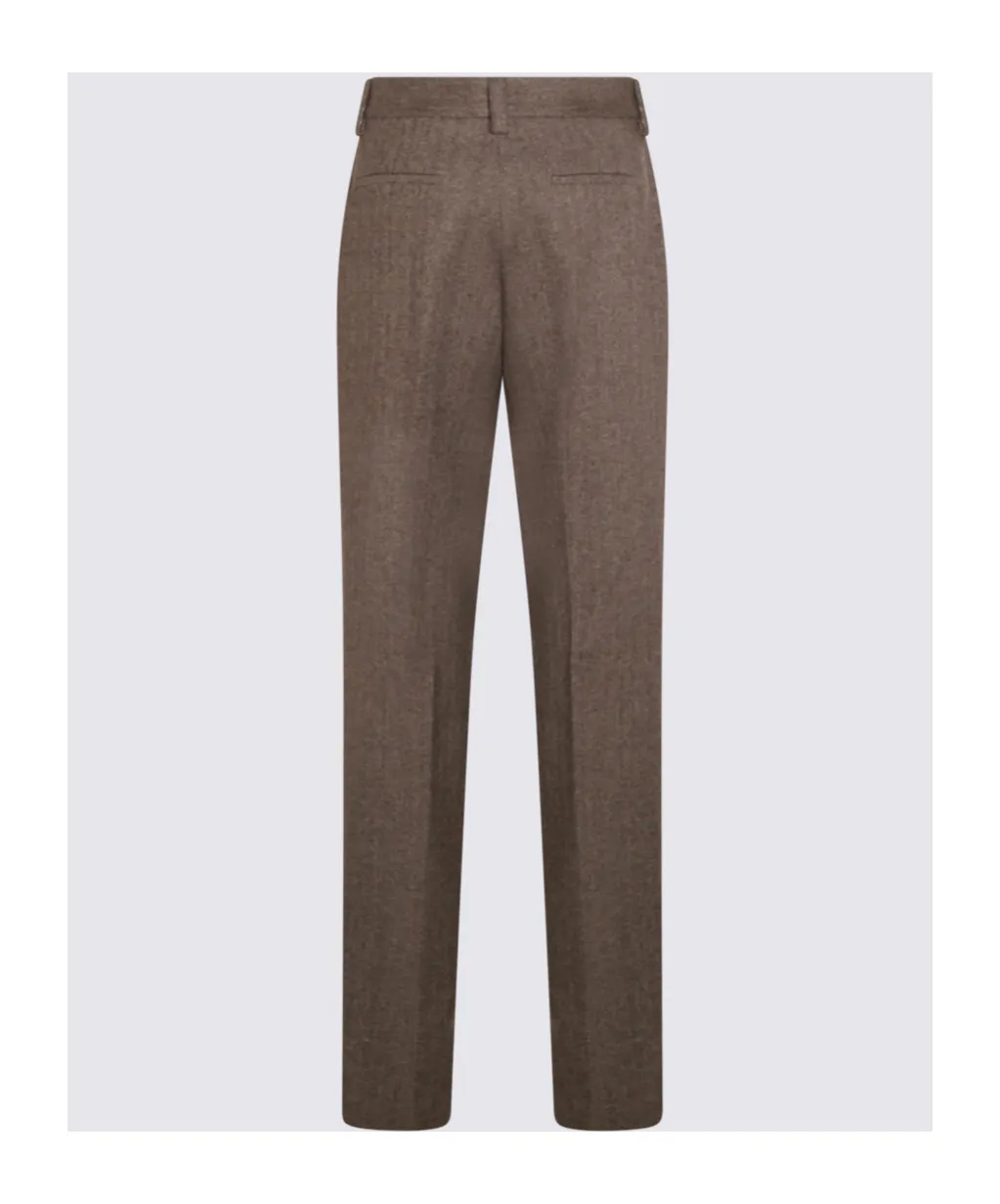 Antonelli Firenze Herringbone High Waist Trousers