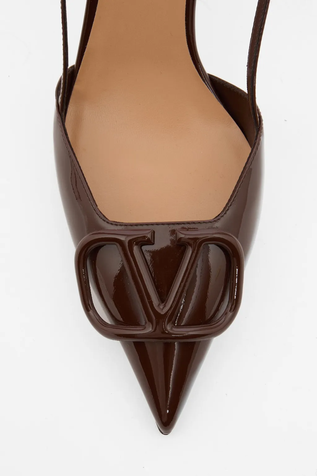 Valentino Vlogo Signature Pointed Toe Slingback Pumps