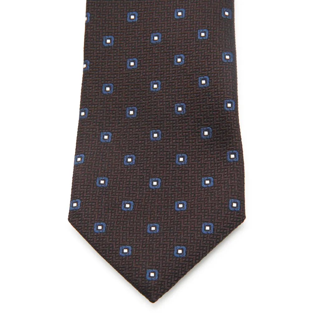 Zegna Jacquard Geometric Floral Tie