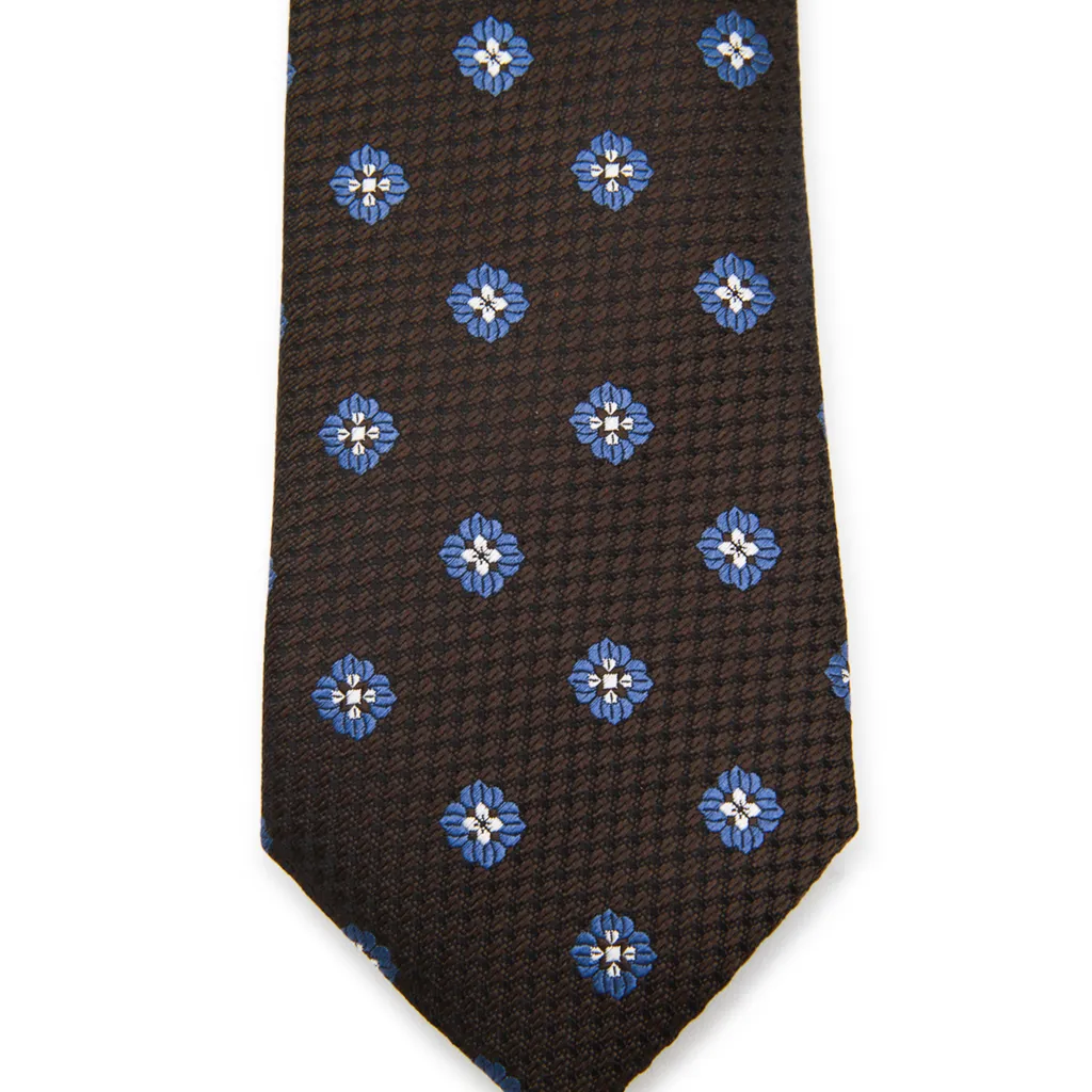 Zegna Floral Jacquard Pointed Tip Tie