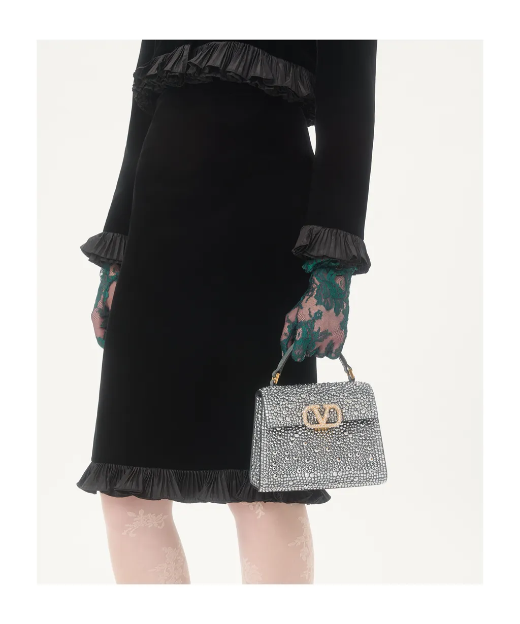 Valentino Vsling Vlogo Signature Embellished Mini Shoulder Bag