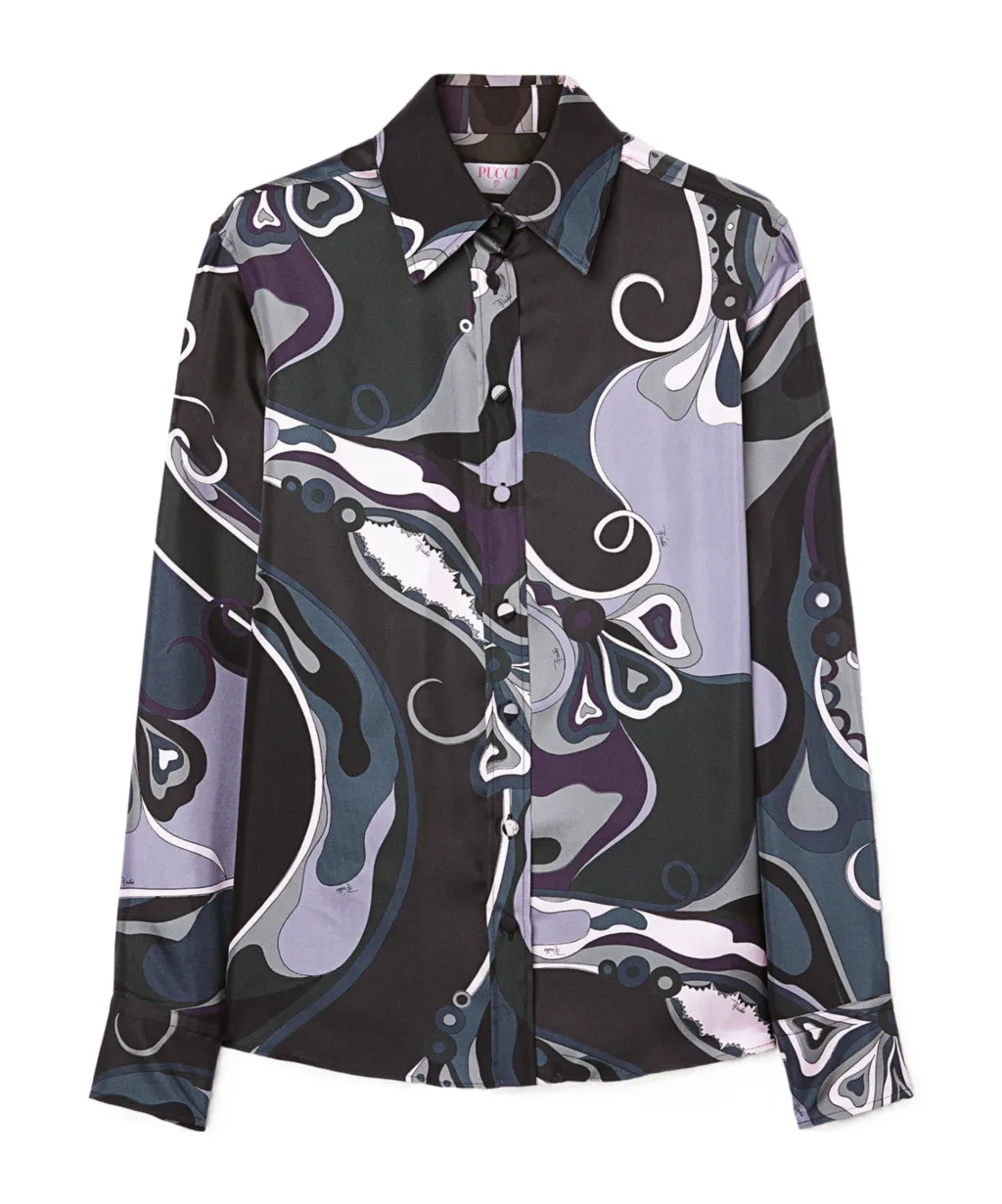 Pucci Orchidee Printed Twill Shirt