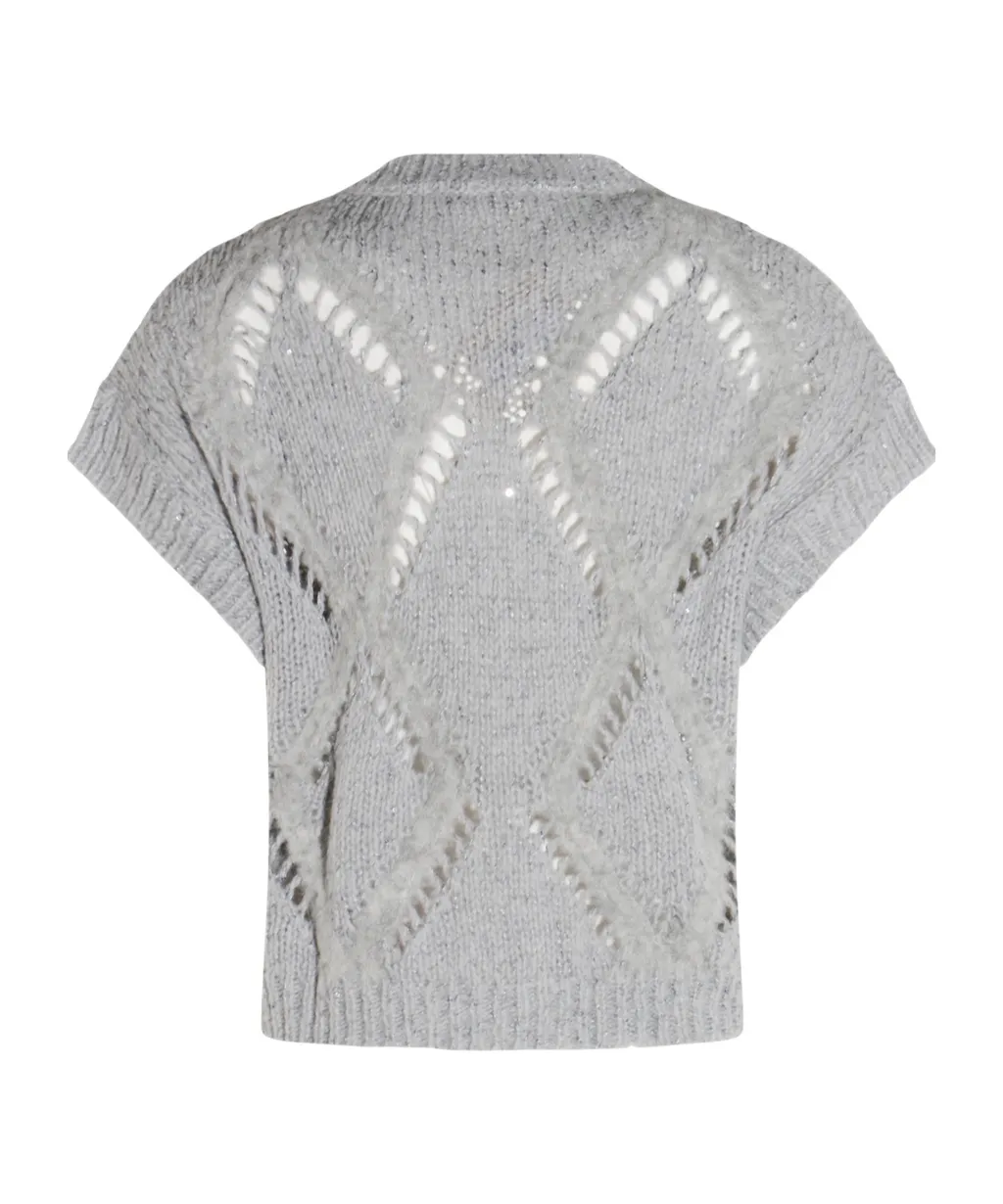 Antonelli Firenze Sequin Crewneck Knitted T-Shirt