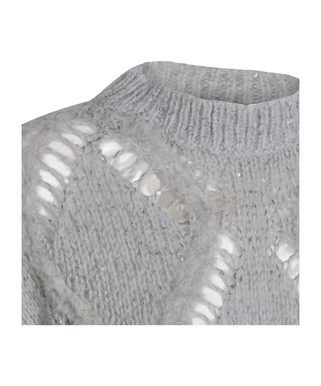 Antonelli Firenze Sequin Crewneck Knitted T-Shirt