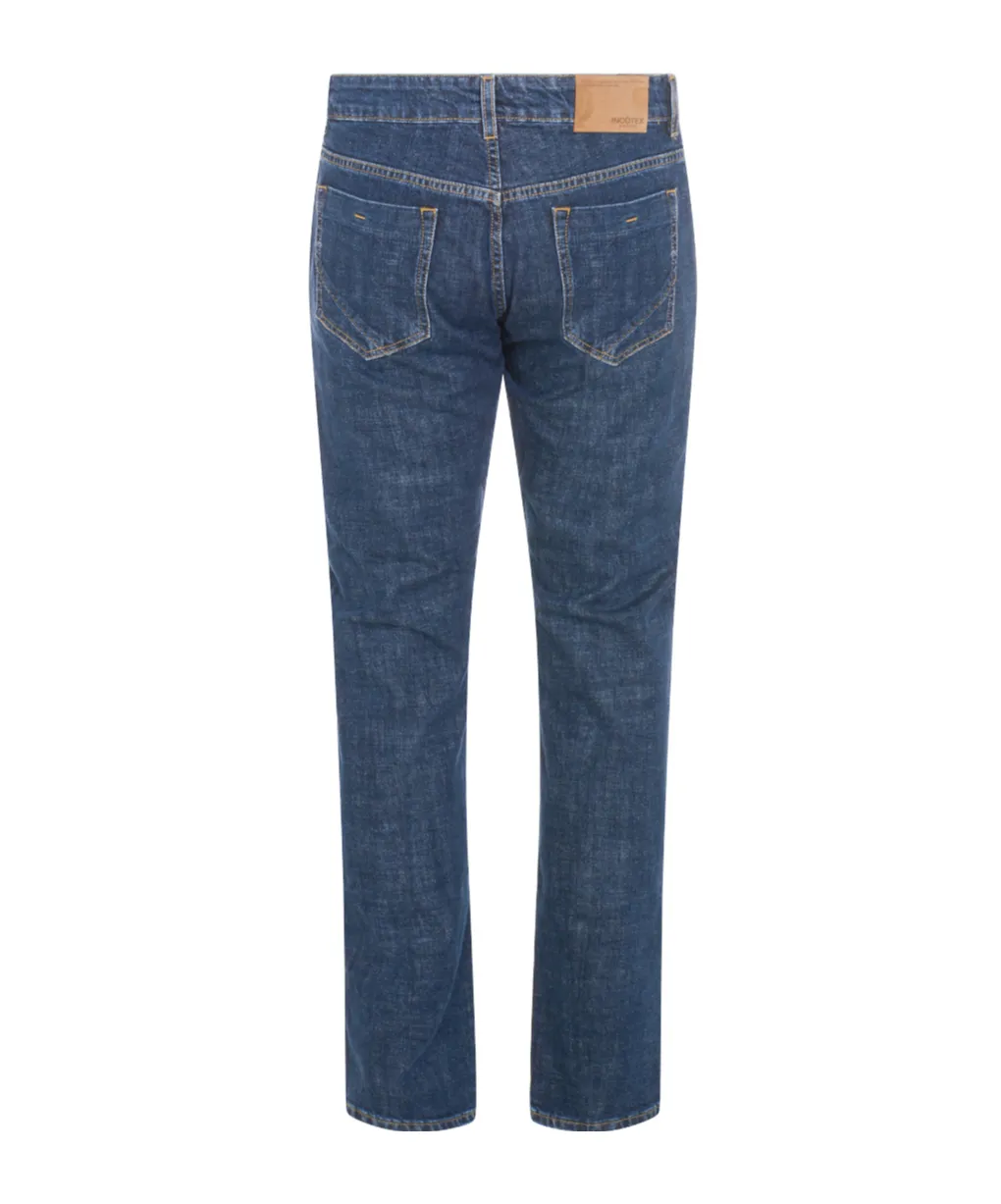 Incotex Blue Division Logo Patch Slim-Fit Jeans