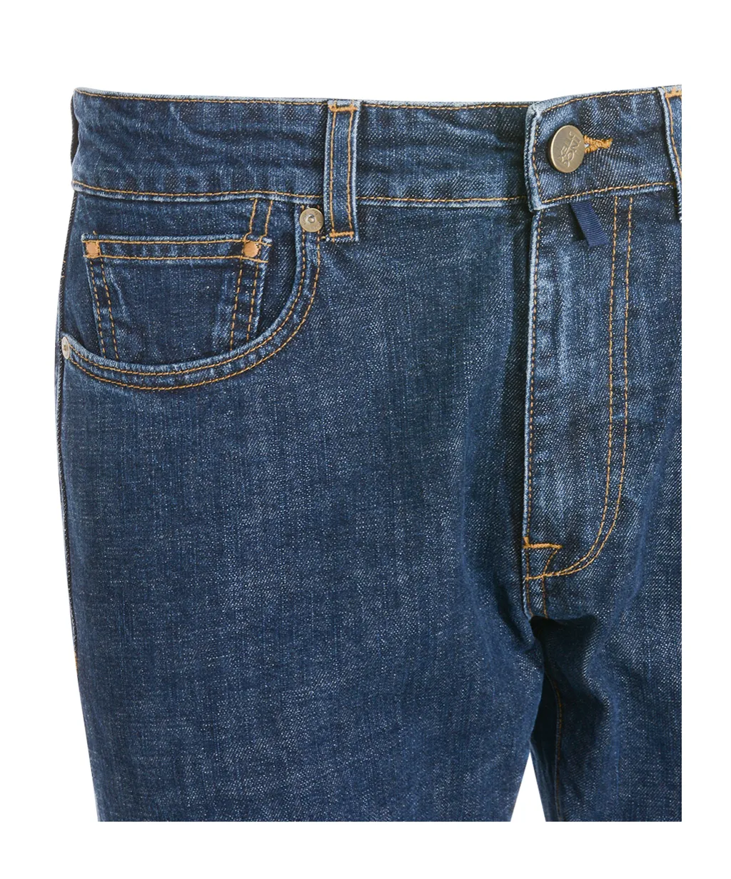 Incotex Blue Division Logo Patch Slim-Fit Jeans