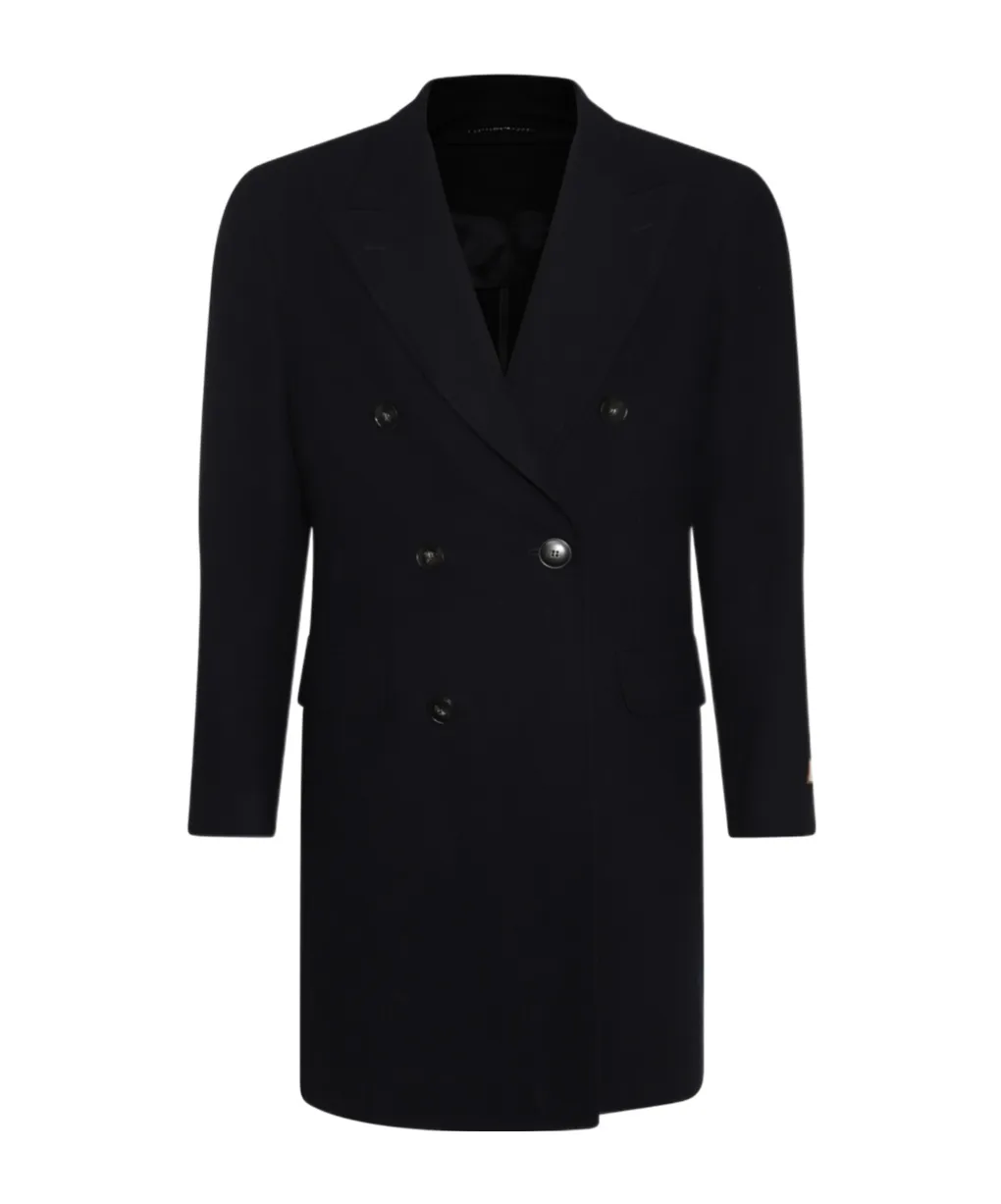 Canali Double-Breasted Long Coat