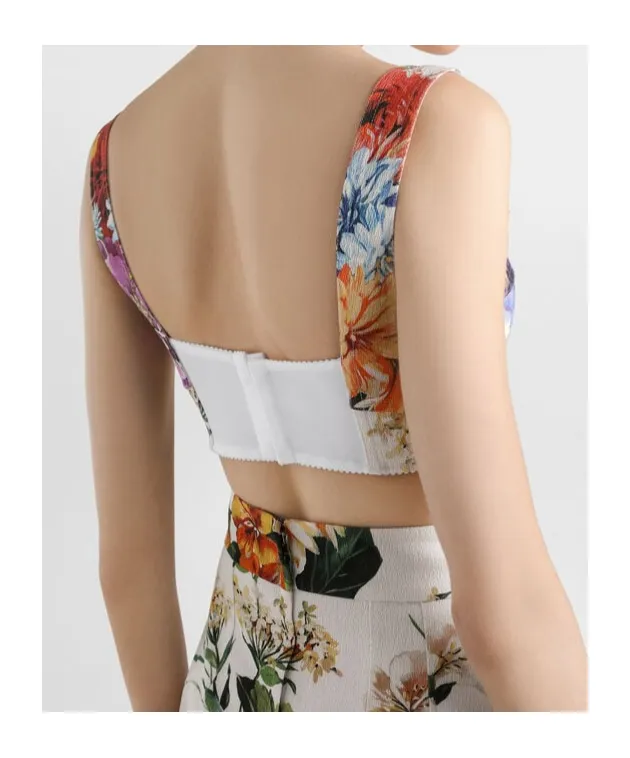 Floral-Print Bralette Top