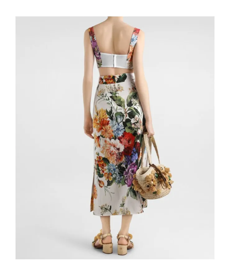 Floral-Print Bralette Top