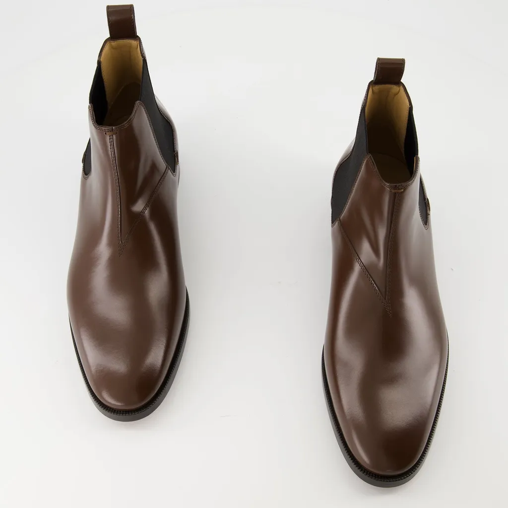 Pas Des Dieux Calfskin Chelsea Boots
