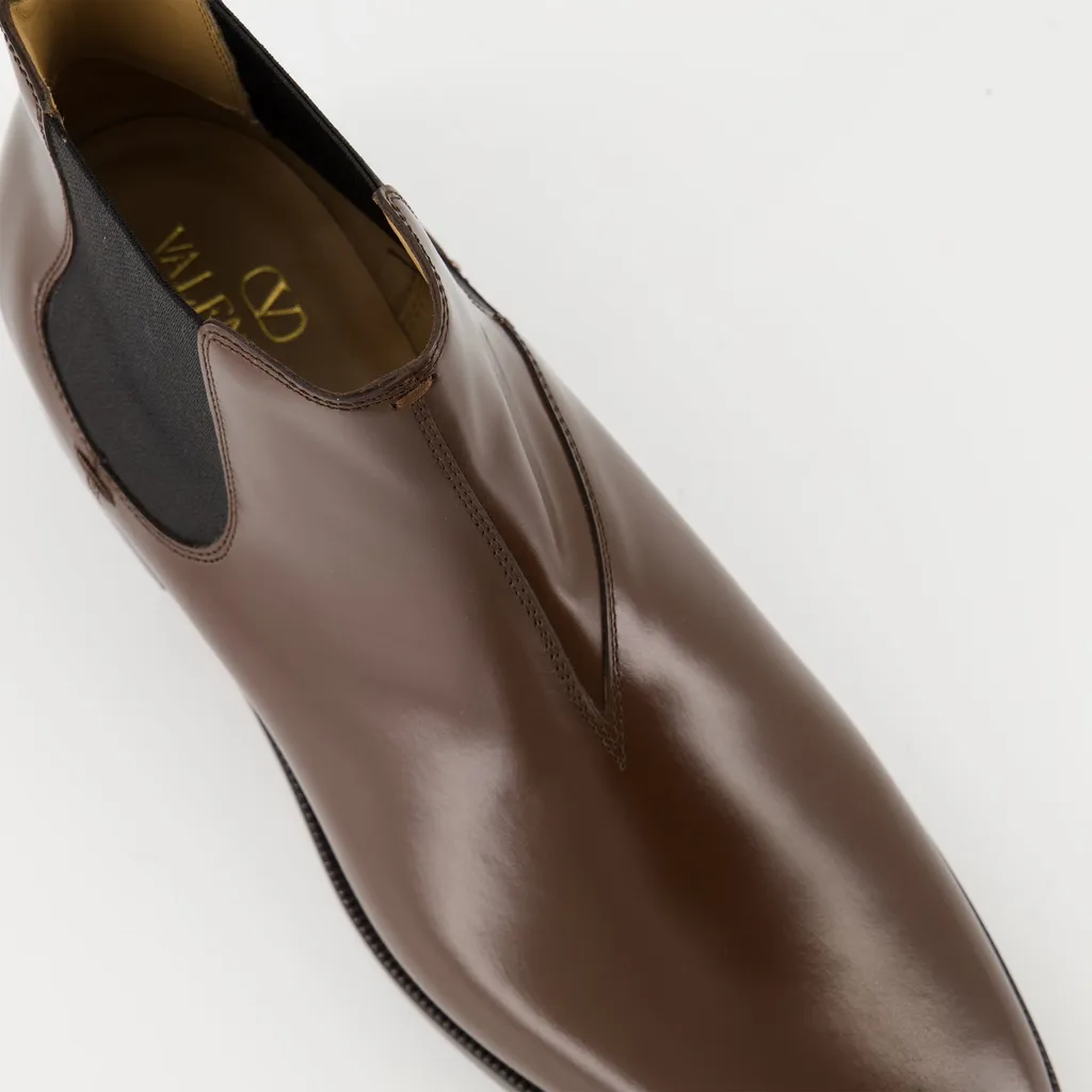 Pas Des Dieux Calfskin Chelsea Boots