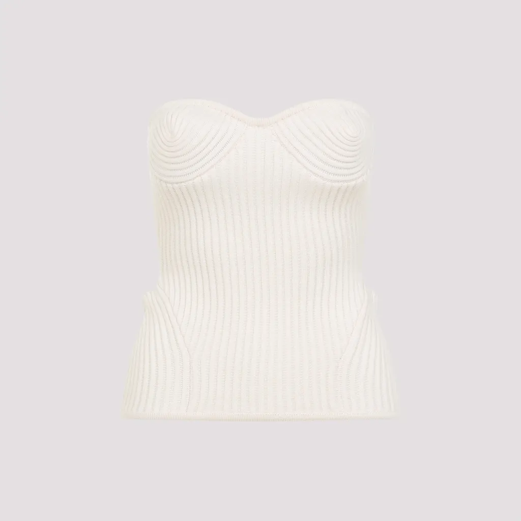 Stretch Merino Wool Ribbed Corset