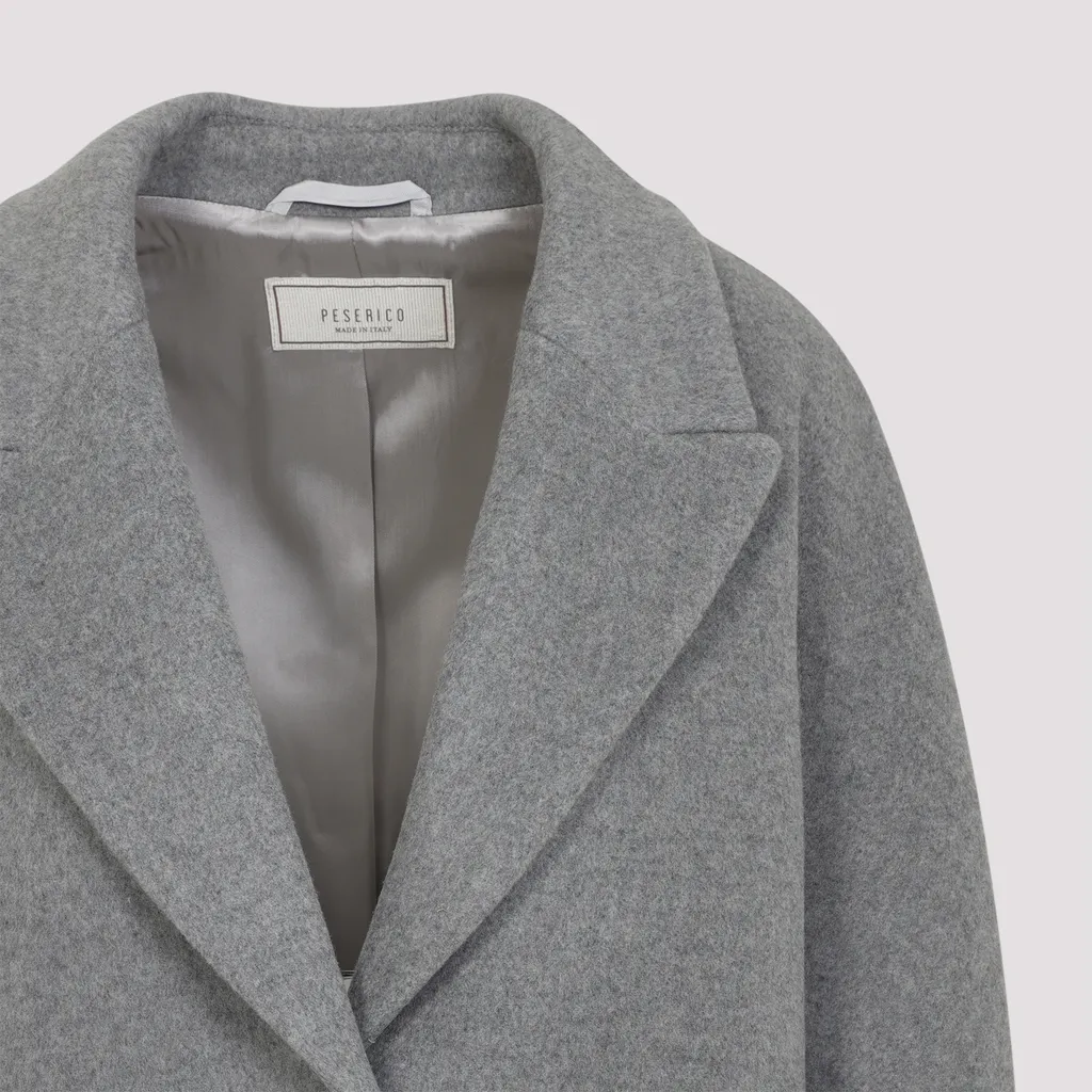 Single-Breasted Wool Coat