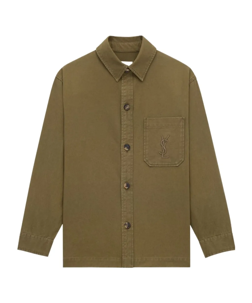 Cassandre Overshirt In Cotton Linen Gabardine