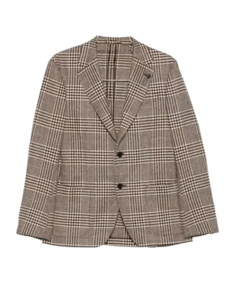 Lardini Prince Of Wales Pattern Jacket
