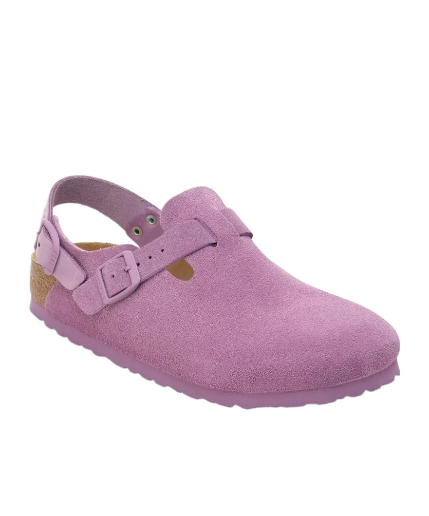Tokio Buckle-Strap Suede Sandals