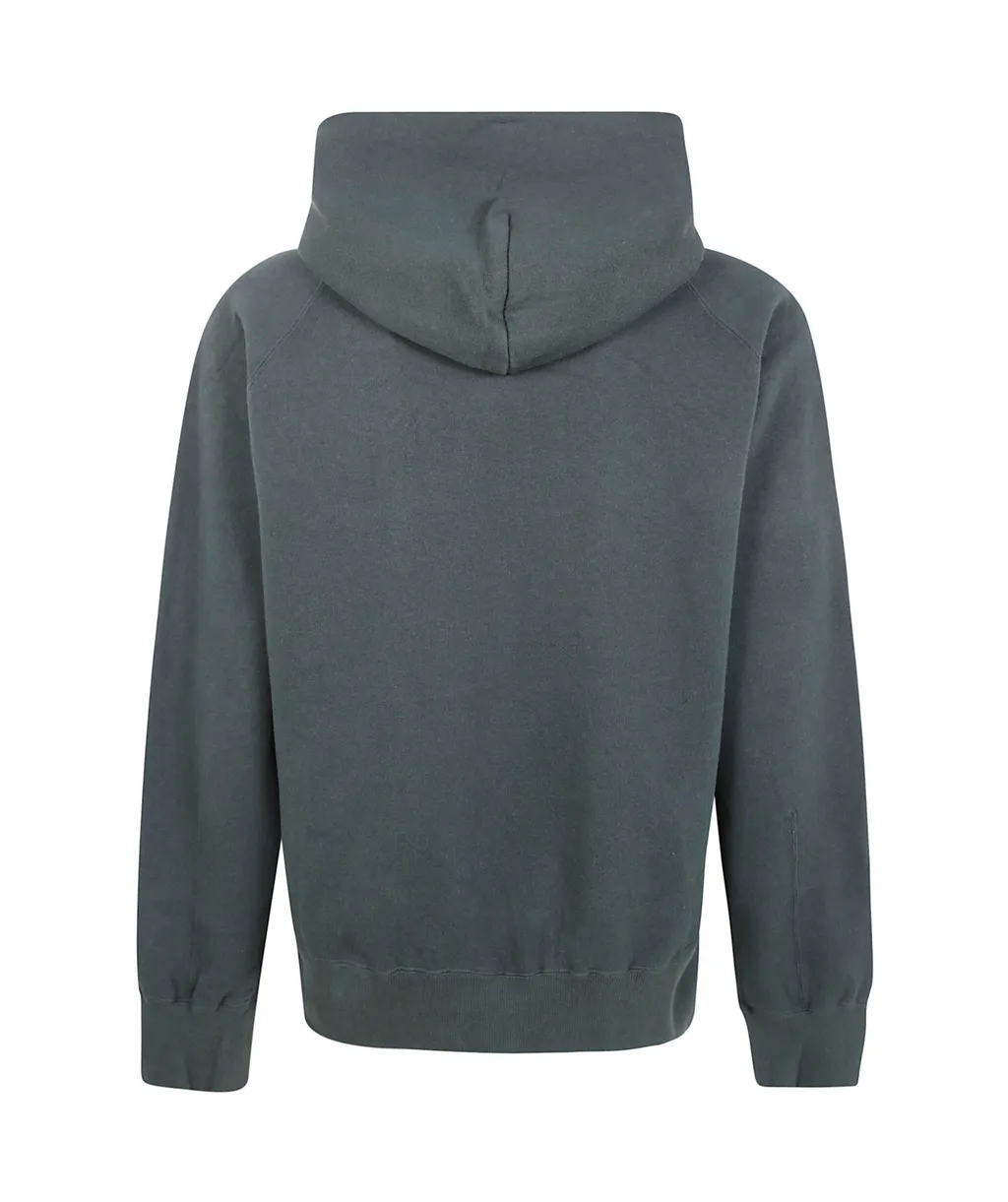 Sacai X Charhartt Wip Logo Patch Drawstring Hoodie
