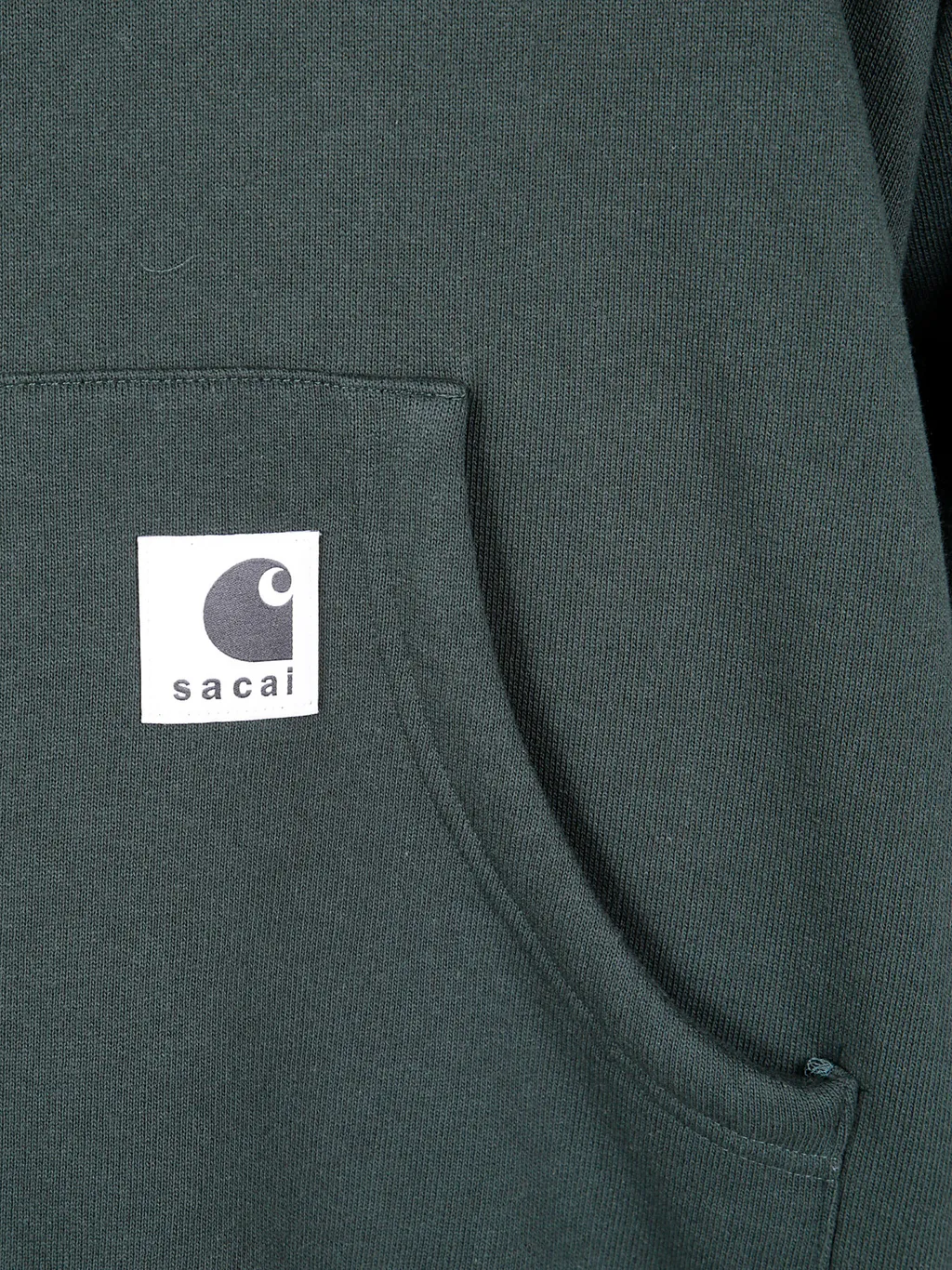 Sacai X Charhartt Wip Logo Patch Drawstring Hoodie