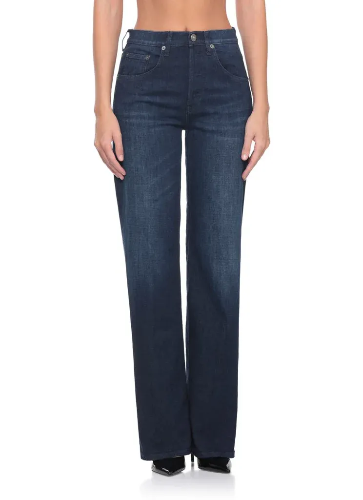 Dondup Jewel Button Wide-Leg Jeans
