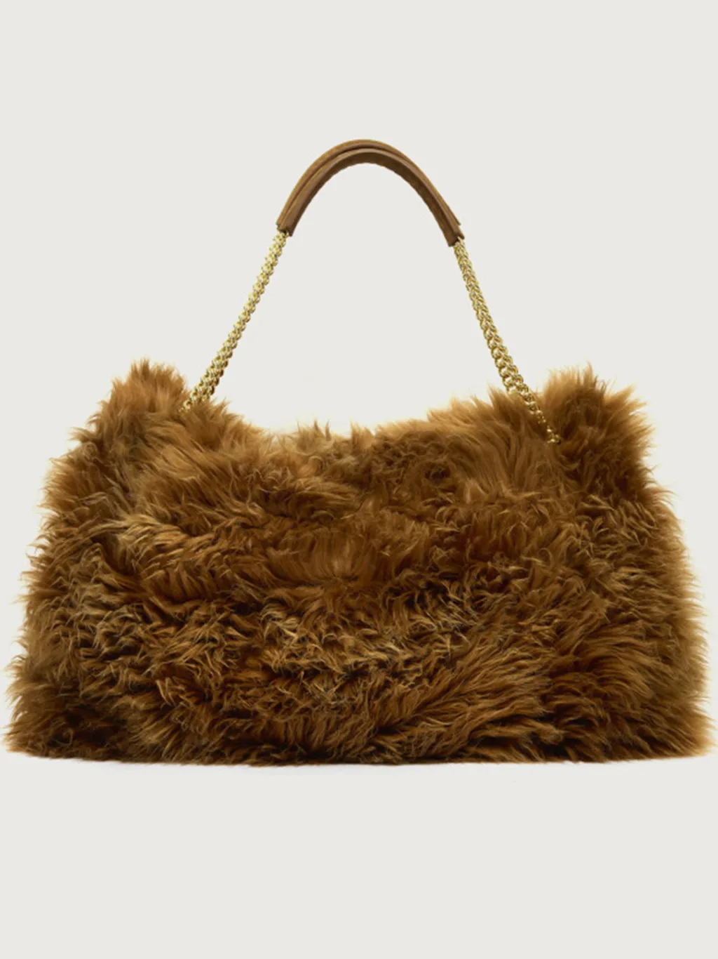 Orciani Chain Linked Faux Fur Tote Bag