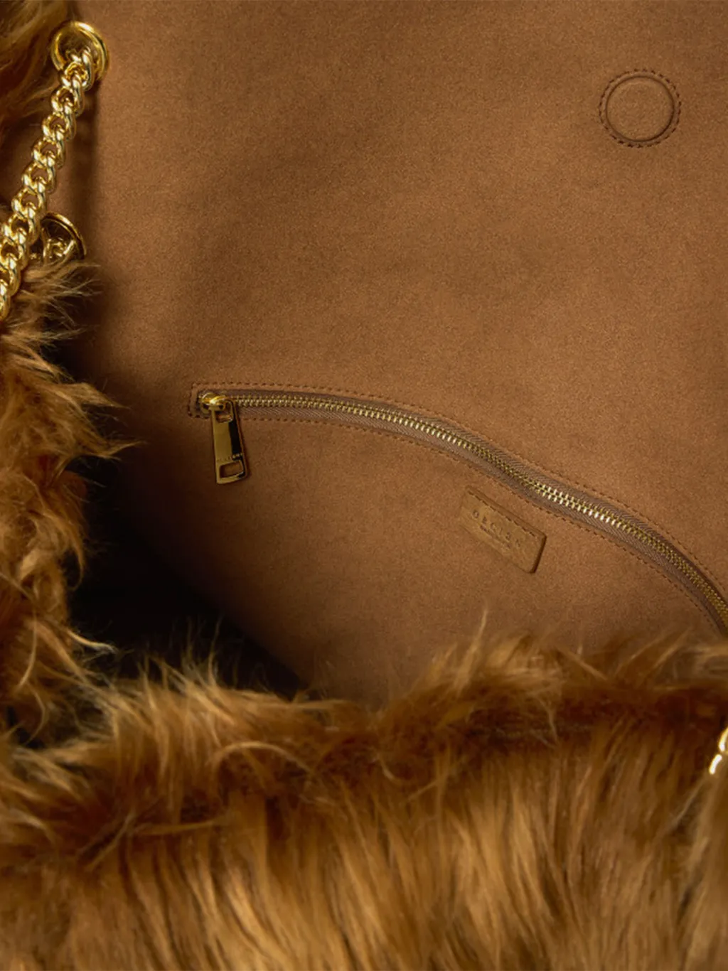 Orciani Chain Linked Faux Fur Tote Bag