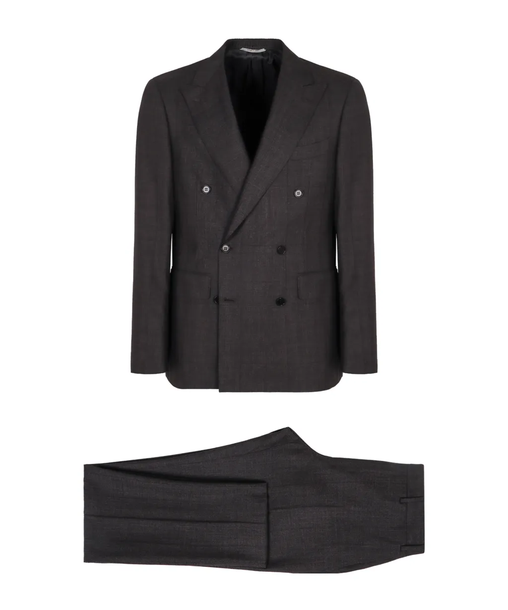 Canali Double-Breasted Pinstriped Suit