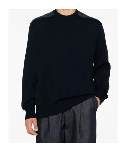 Wool Shoulder-Patch Jumper