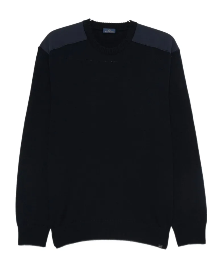 Wool Shoulder-Patch Jumper